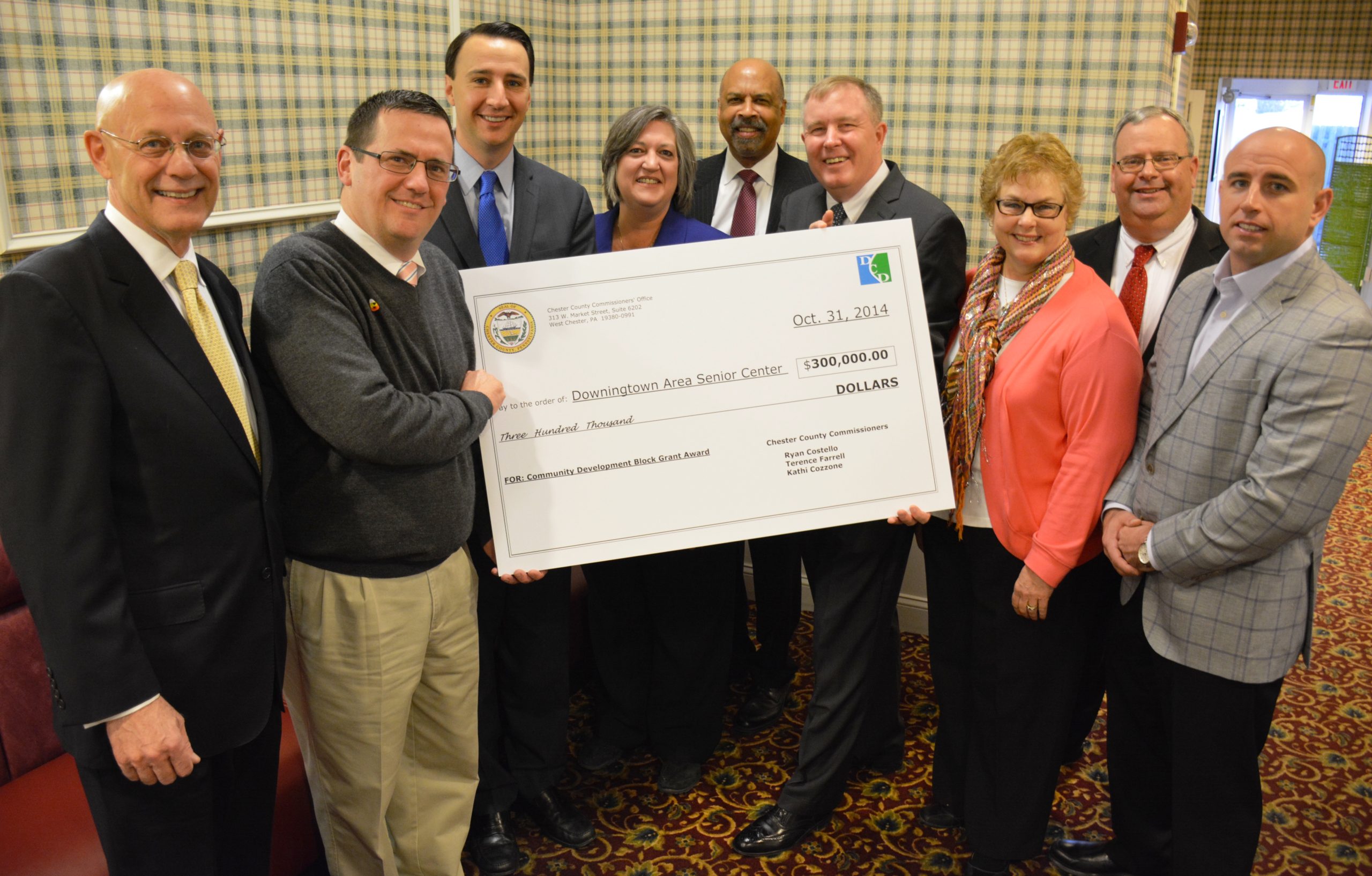 County Commissioners Give $300,000 To Renovate Downingtown Area Senior Center