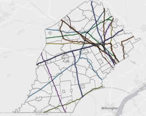 Chester County Pipeline map (Courtesy of the Chester County Planning Commission)