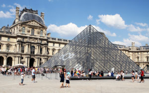 The Louvre's Pyramid constructed with Saint-Gobain glass. The multinational company began in 1665 as a mirror maker.