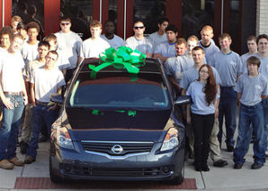 Last year TCHS students presented a Recycled Ride to a family in need.