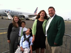 The Keating Family. Chuck Keating, on the right, leads the Bishop Shanahan High School Band.