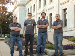 The guys behind Omne, from the left: Reid Cohen, Consultant, Spence Varadi, COO, Tom Guidotti, CEO, and Jeff Rodgers, CTO.
