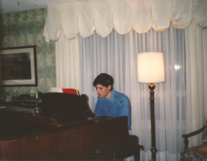 Mr. Hall at the piano, 1991.