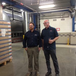 Ron and Bill, deep inside the Parkesburg brewery.