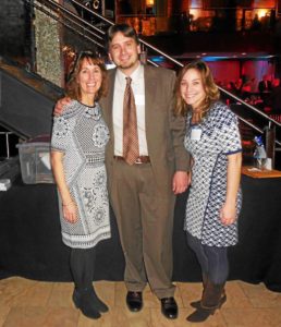 The Executive Director of the Good Samaritan Shelter Nate Hoffer (center), with Good Samaritan Administrator Claire Thompson (right), and Sarah Hackman, Taste of Phoenixville Chairwoman.