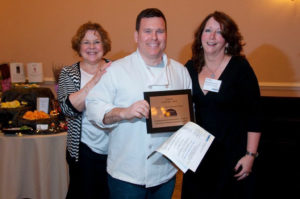 Denise Antonelli, President of the Board of Directors of ACT in Faith of Greater West Chester; Chef Andy Patten of Spence 312 - Winner "Best of Chef's Best" 2015; Hallie Romanowski, ACT in Faith Executive Director