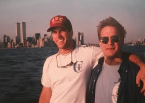 Chris in New York Harbor with his childhood best friend since 4 years old, Ed Gaus (circa 1993)