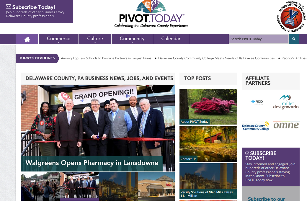 Pivot Today Front Page