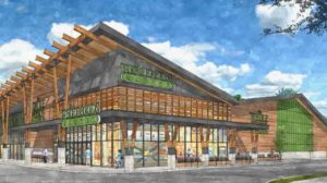 The Whole Foods is likely to look similar to this, a rendering of the Newtown Square Whole Foods.--via Whole Foods / Philadelphia Business Journal.