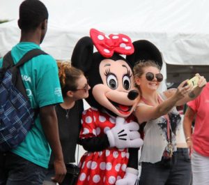 Young people taking selfies with the festival celebrities.--photo via Brandywine Strawberry Festival on Facebook.