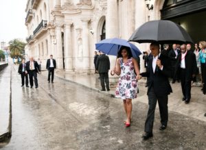 The President and First Lady in Havana--photo via Huffington Post.