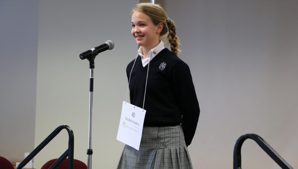 Seventh-Grader at Villa Maria Advances to Scripps National Spelling Bee