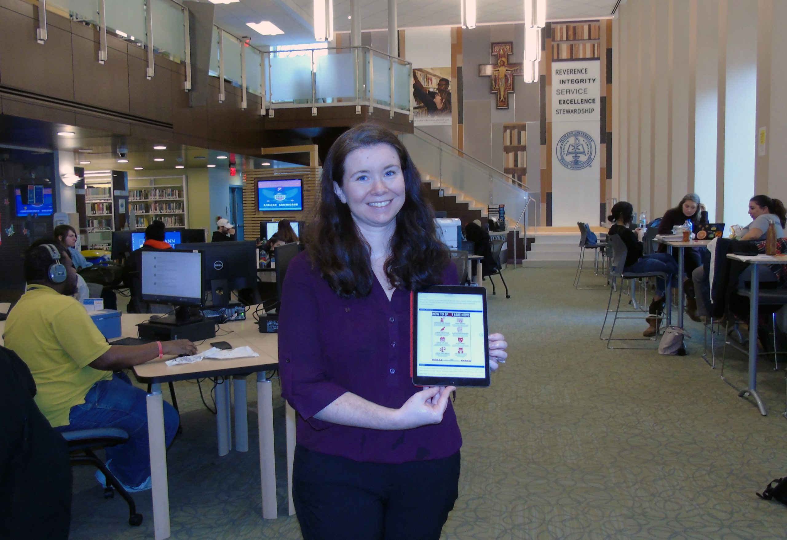 Neumann University Librarian Fights Against Fake News – One Classroom at a Time