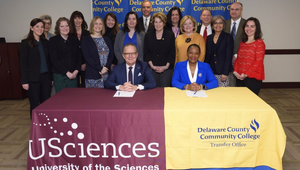 University of the Sciences, Delaware County Community College Sign Admission Agreement