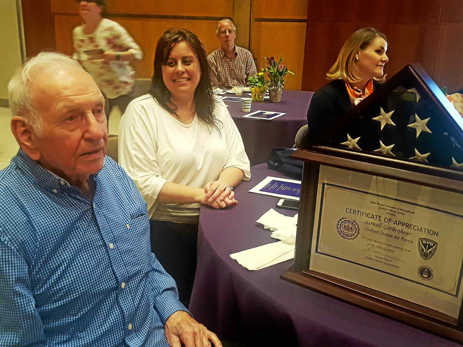 Octogenarian, WCU Student Honored for His Service in the Air Force