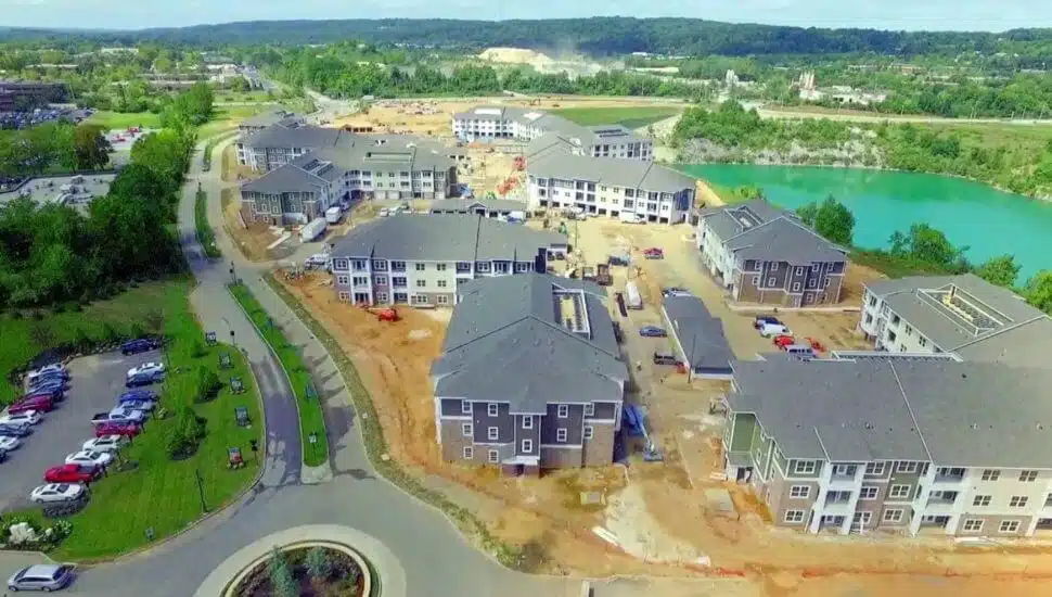 the Atwater development-when-it-was-under construction in Malvern