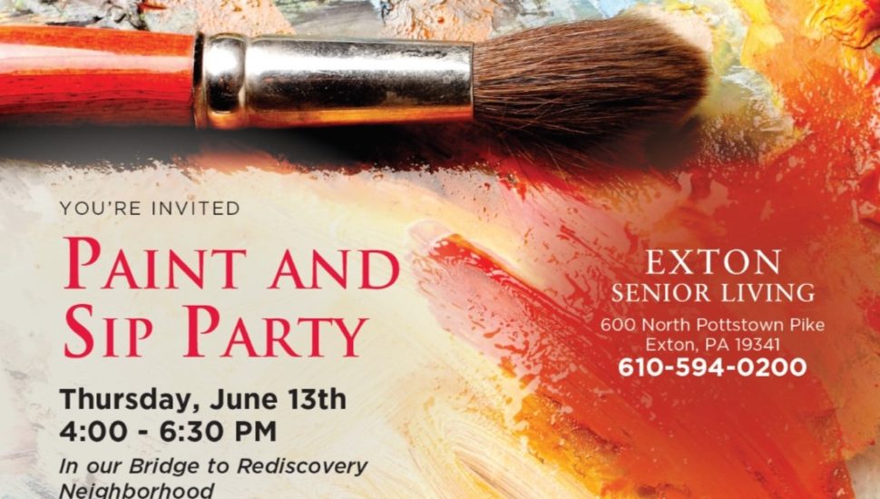 Exton Senior Living to Showcase Bridge to Rediscovery Program at Paint and Sip Party on Thursday