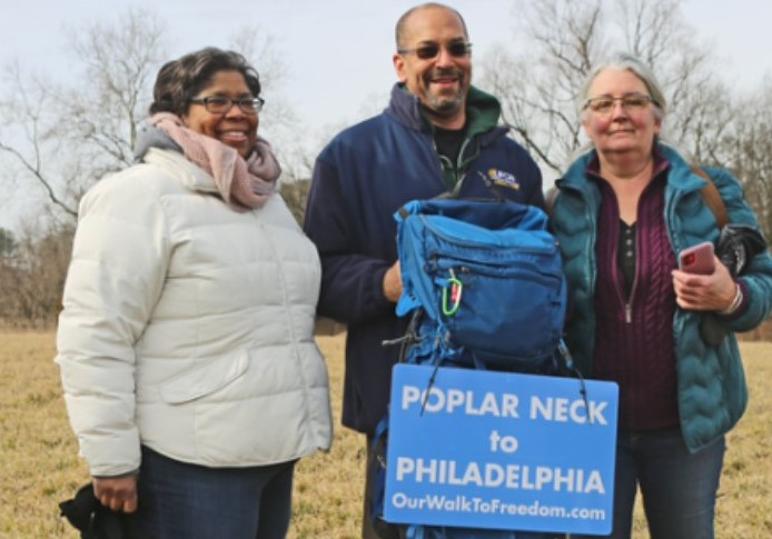 Trekker Following Harriet Tubman’s Underground Railroad Journey Receives Warm Welcome in Kennett