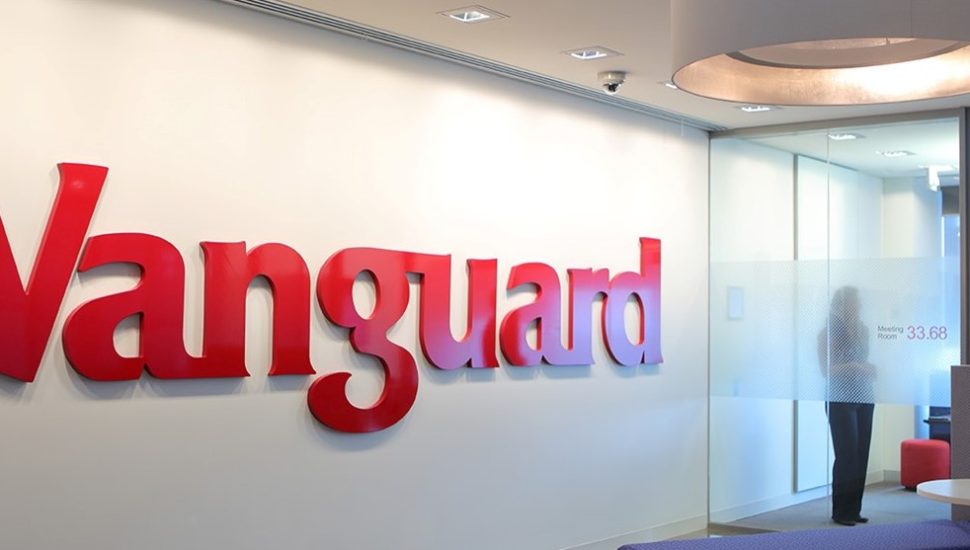 Vanguard sign on wall