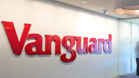Vanguard sign on wall