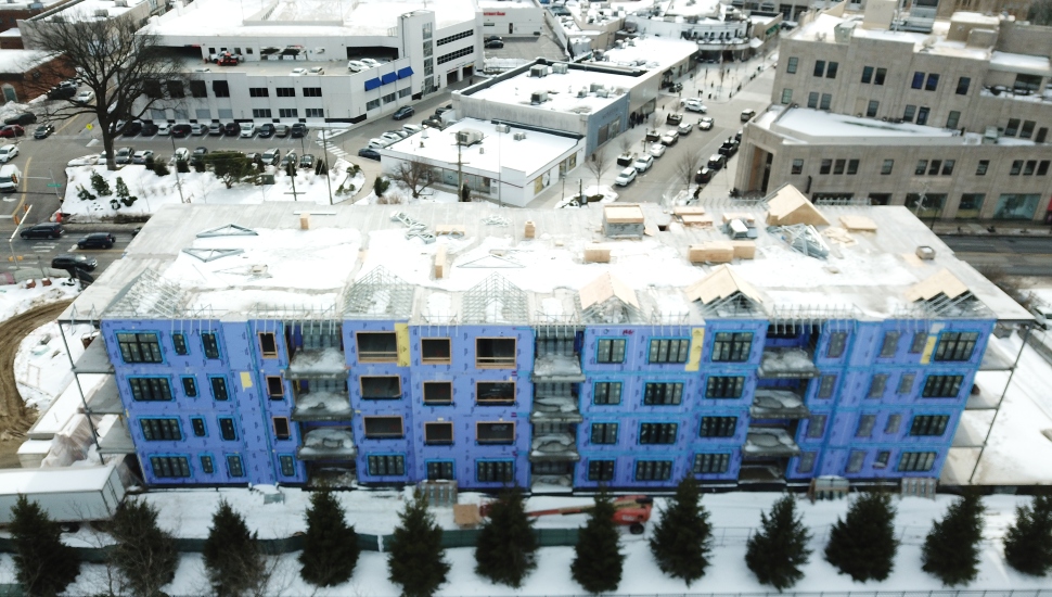 Construction Update: As Building Takes Shape, Site of 39 MONTGOMERY in Ardmore Indeed a Sight to Behold