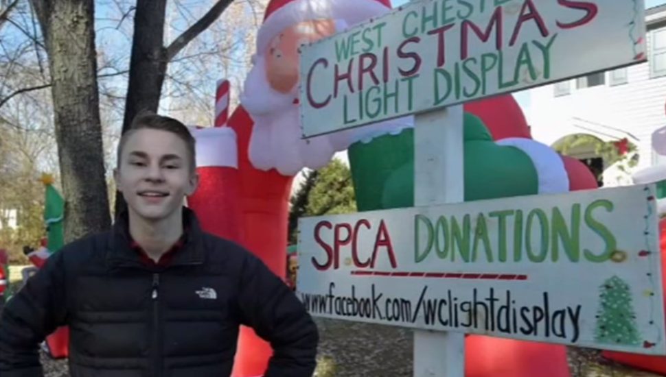 West Chester Teen Sets Up Walkthrough Christmas Display to Help Animals in Need