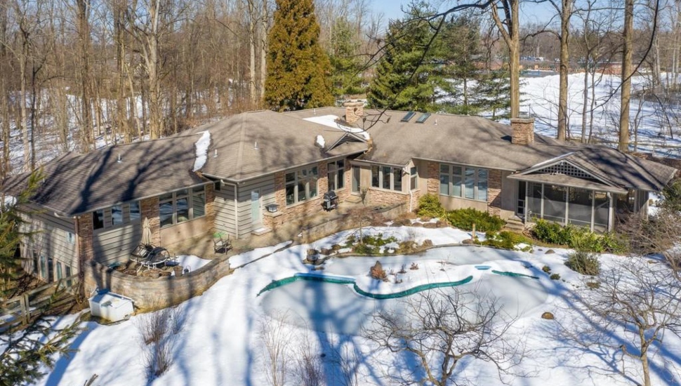 Malvern Bank House of the Week: Sprawling, One-Story Residence on Two Secluded Acres in Devon