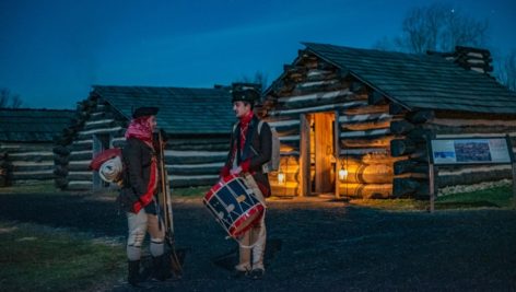 Valley Forge Park log cabins