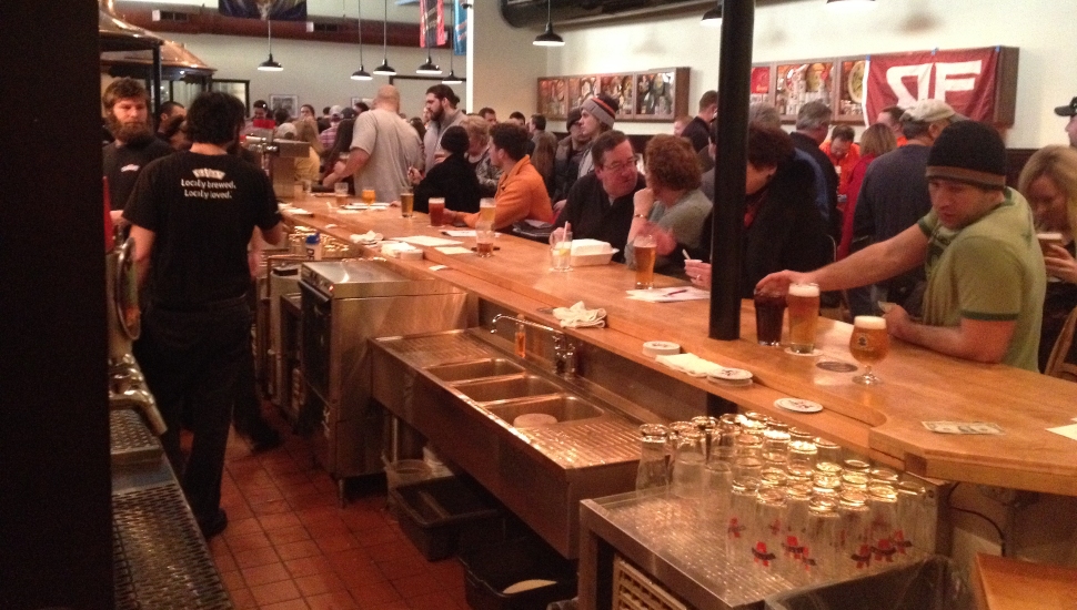 The bar at Victory Brewing Downingtown.