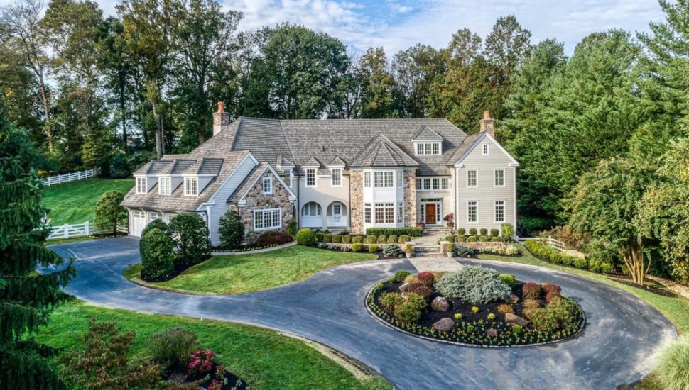 Malvern Bank House of the Week: Country Estate with 2,400-Bottle Wine Cellar in Easttown Township
