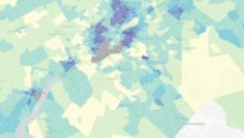 Nonwhite population concentrations across the Philadelphia region.