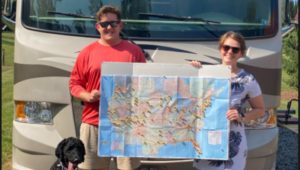 Alex Jensen, Abby Rae Albright-Jensen, and goldendoodle Ramsay are embarking on a coast-to-coast RV road trip.
