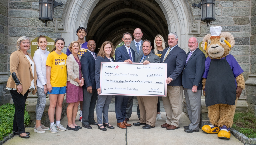 aramark presents check wcu