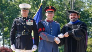 Valley Forge Military Academy Caet Dallas Neland at his August graduation.