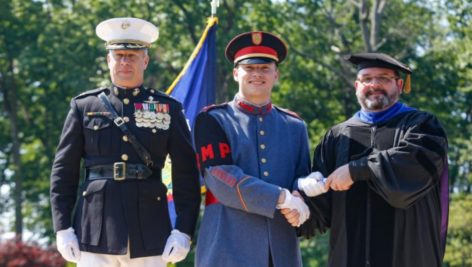 Valley Forge Military Academy Caet Dallas Neland at his August graduation.