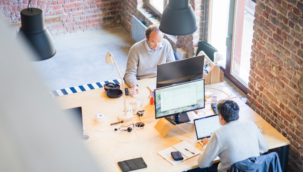 Two Entrepreneurs Planning in their office