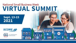 An advertisement for SCORE's virtual summit for small businesses.