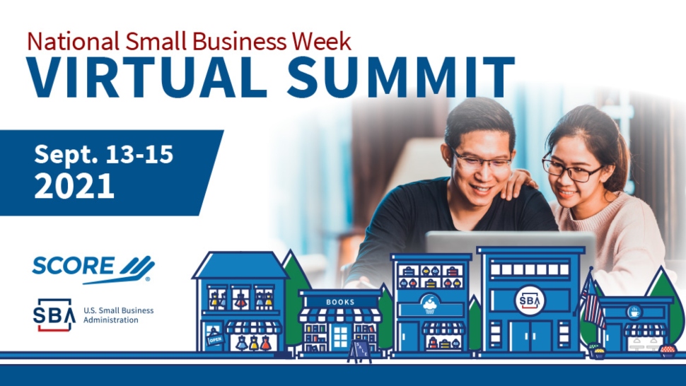 An advertisement for SCORE's virtual summit for small businesses.
