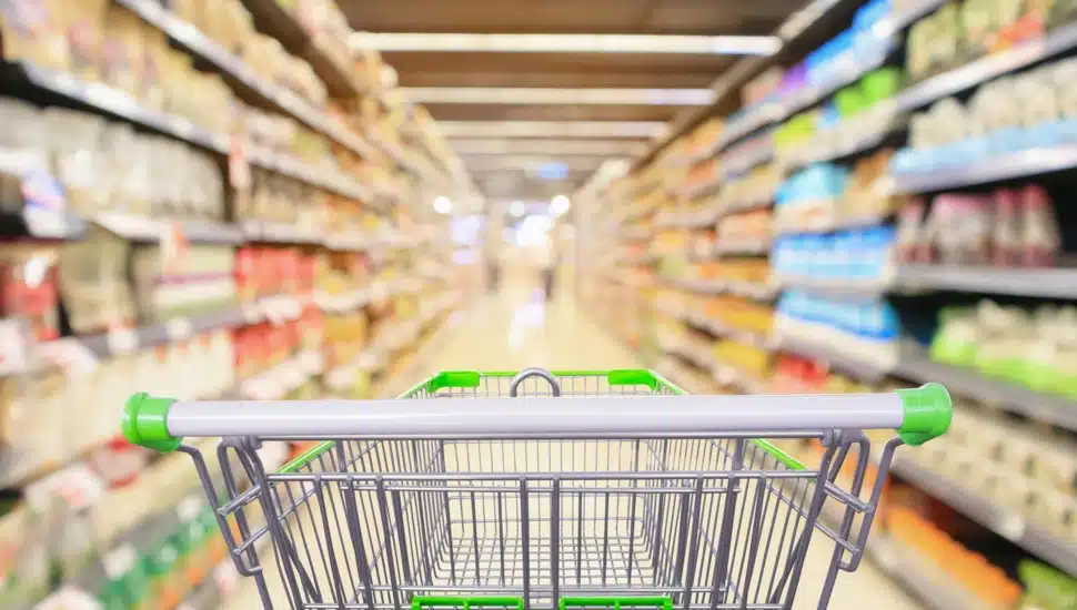 grocery cart shopping aisle