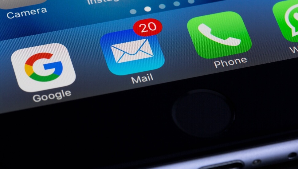 Google icon on an iPhone screen.