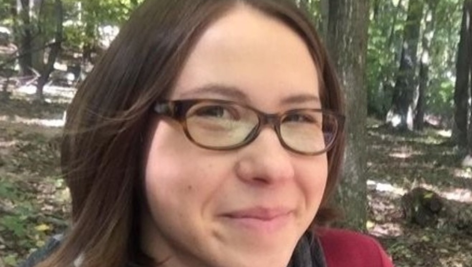 girl in glasses outdoors