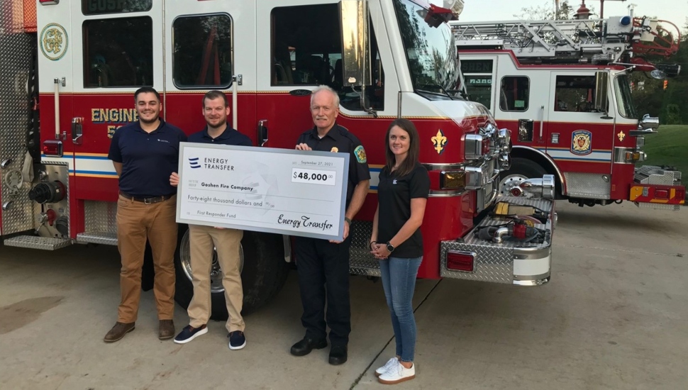 check donation to fire company