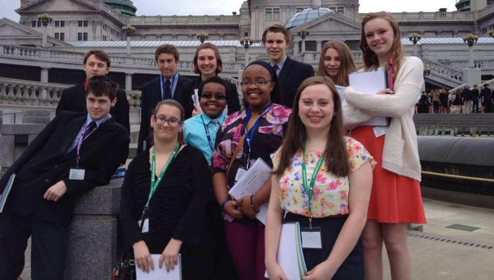 teenagers at state capitol