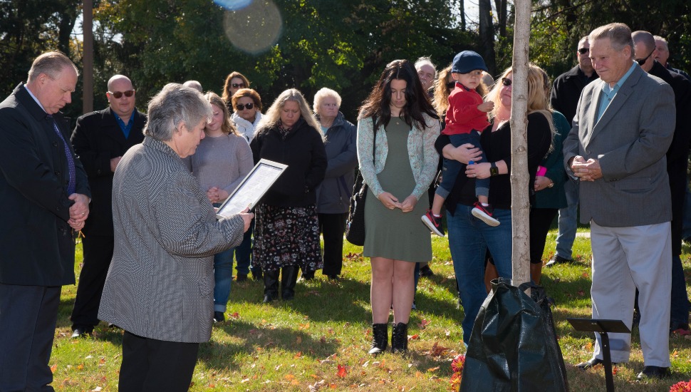 Neumann University Plants Tree to Honor Late Aston Commissioner