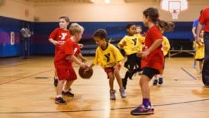 kids playing basketball