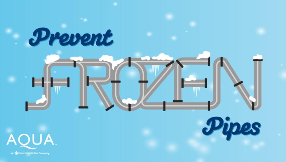 frozen pipes graphic aqua