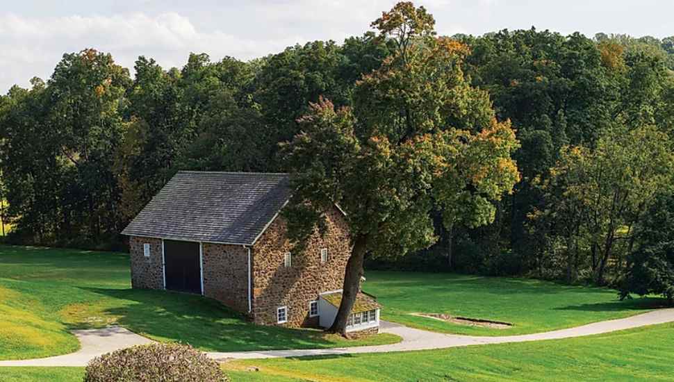 fieldstone farmhouse