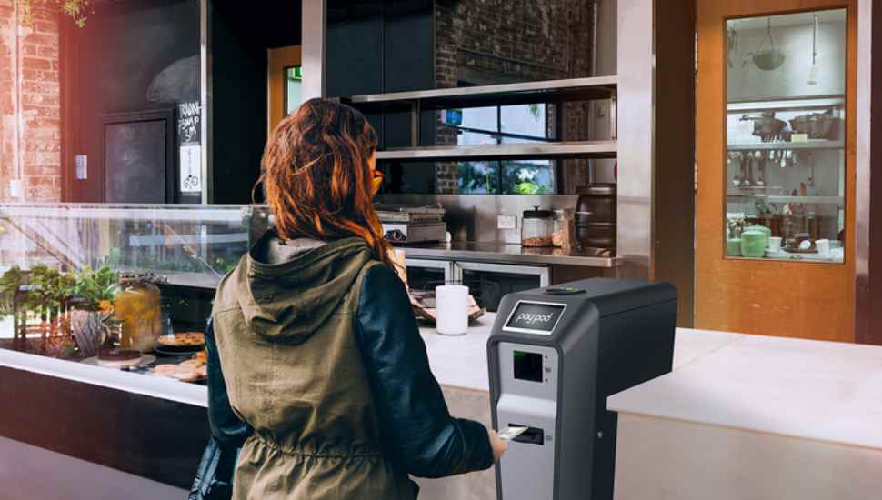 woman at checkout counter