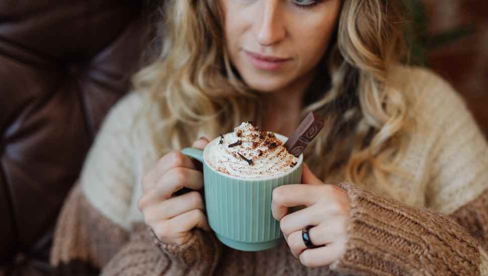 woman with mug