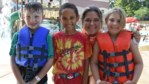 summer camp kids swimming
